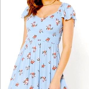 Smocked Ditzy Mini Dress